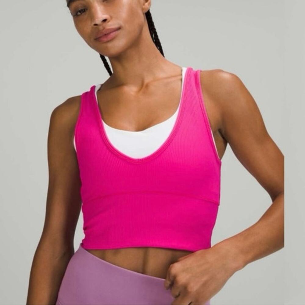 Lululemon Power Pivot Tank Top *Rib Sonic Pink size 2 (xs)
